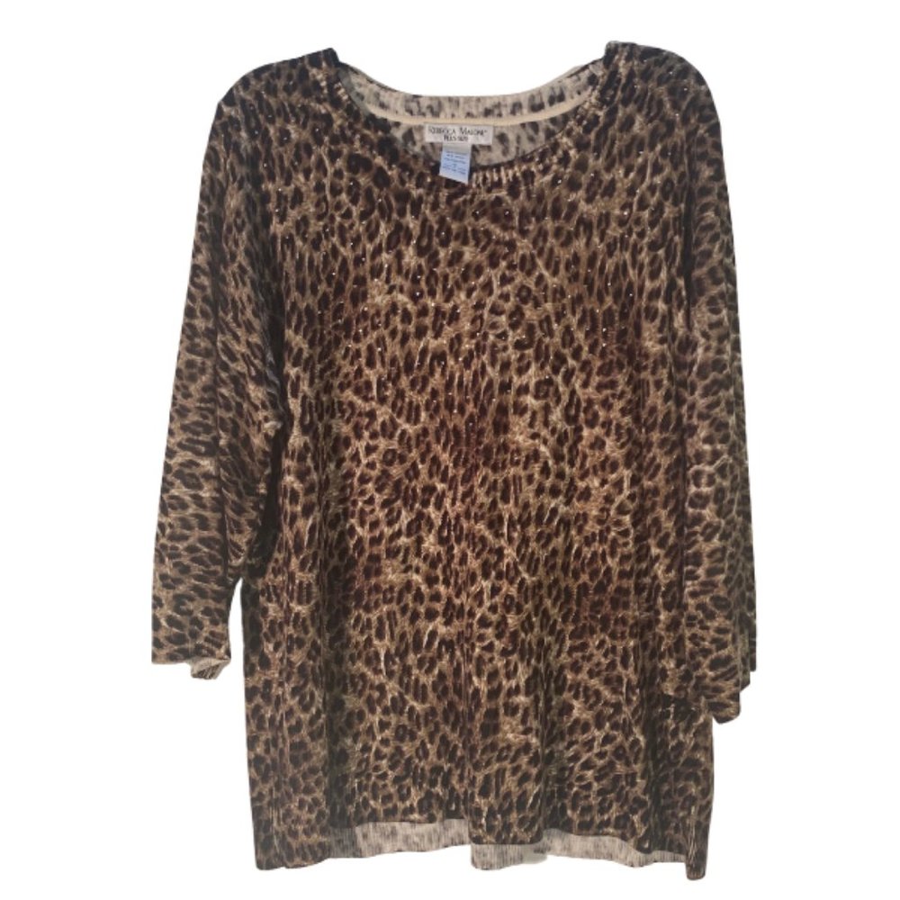 Rebecca Malone Women's Animal Print Sweater